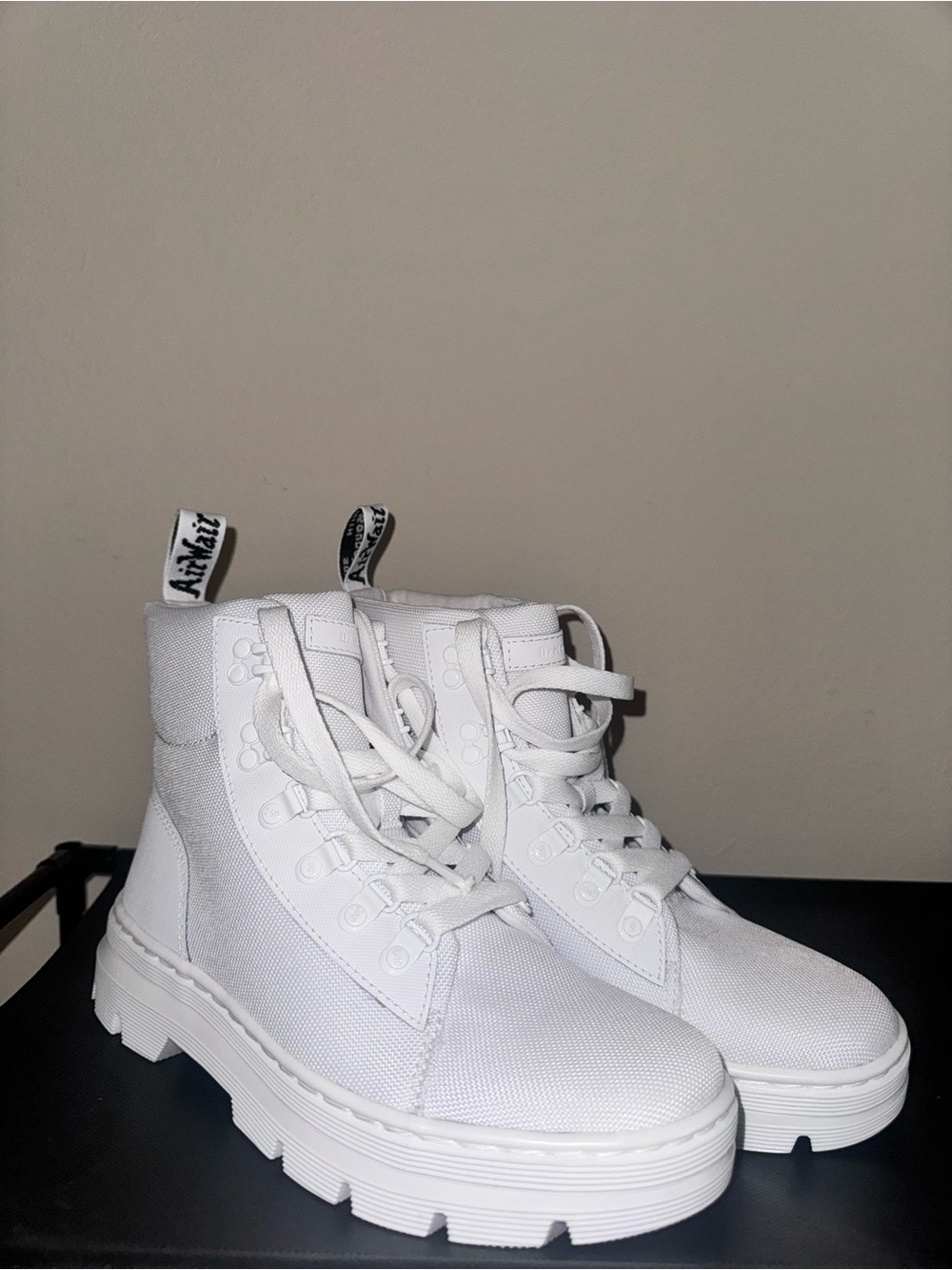 Dr. Martens all white boots